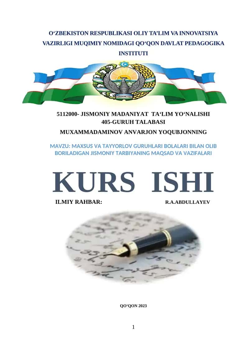 Jismoniy madaniyat ta'lim yo'nalishi
