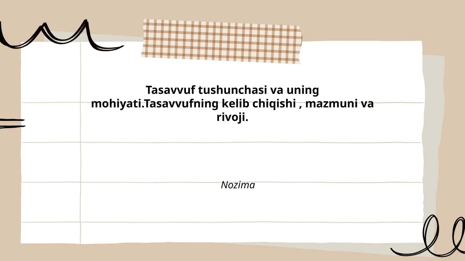 Tasavvuf Tushunchasi