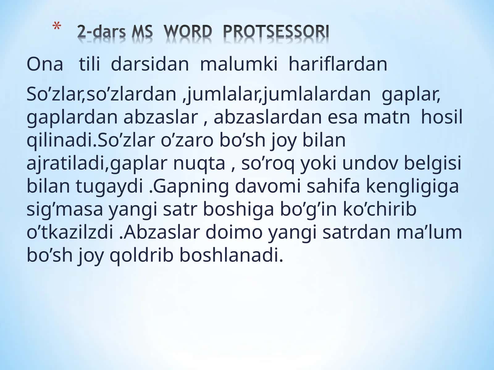 Matn hosil qilish asarlari