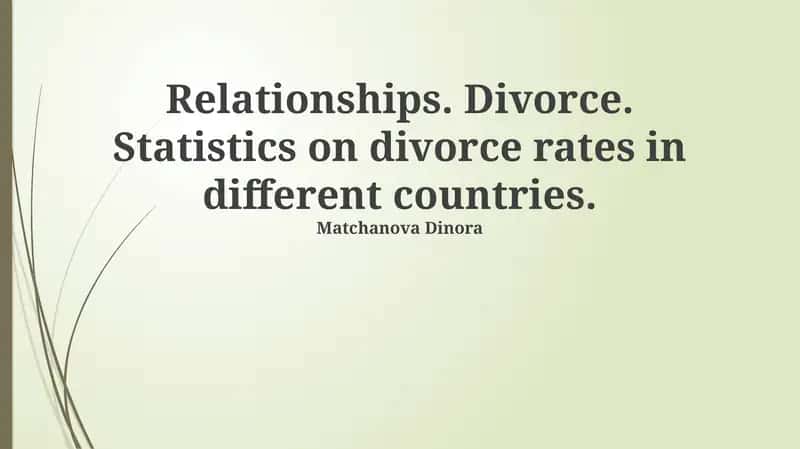Global Divorce Trends: A Statistical Overview