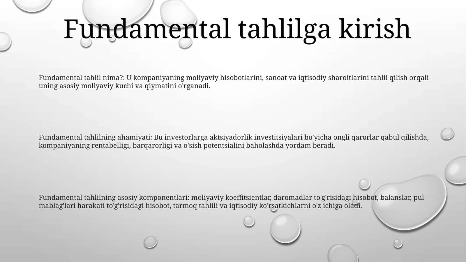 Fundamental tahlil nima?