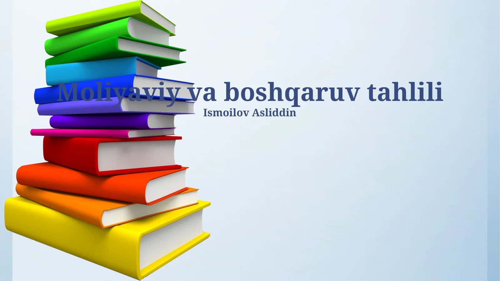 Moliyaviy va boshqaruv tahlili