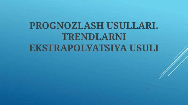 Trend ekstrapolyatsiyasi