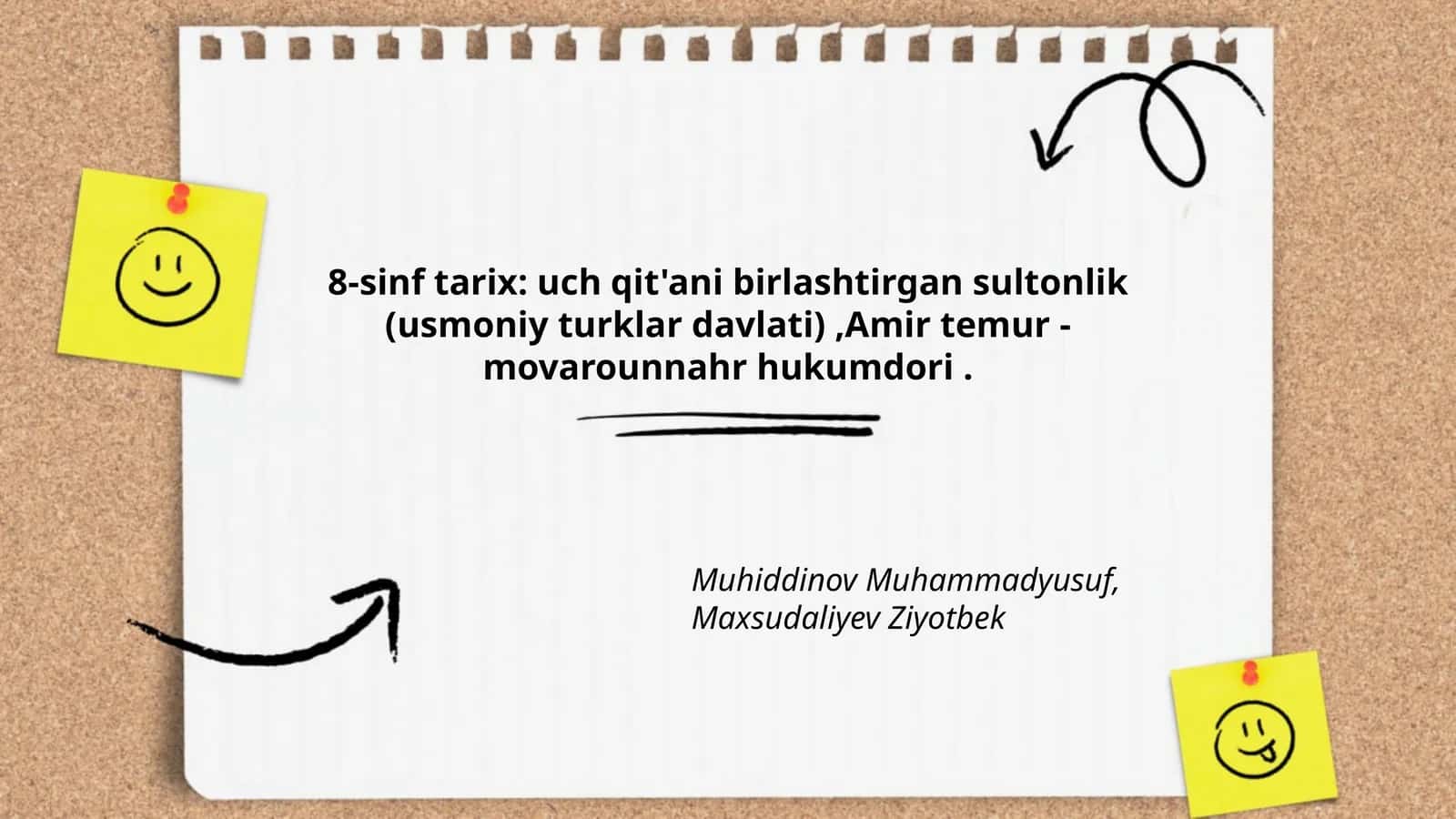8-sinf tarix: uch qit'ani birlashtirgan sultonlik (usmoniy turklar davlati),Amir temur - movarounnahr hukumdori