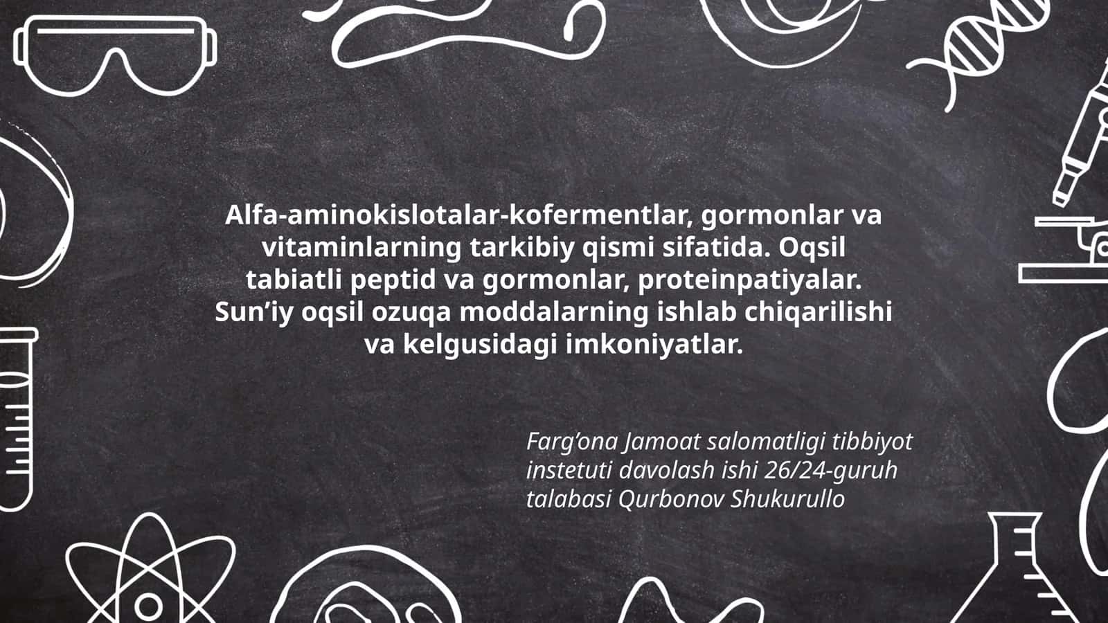 Alfa-aminokislotalar-kofermentlar, gormonlar va vitaminlar