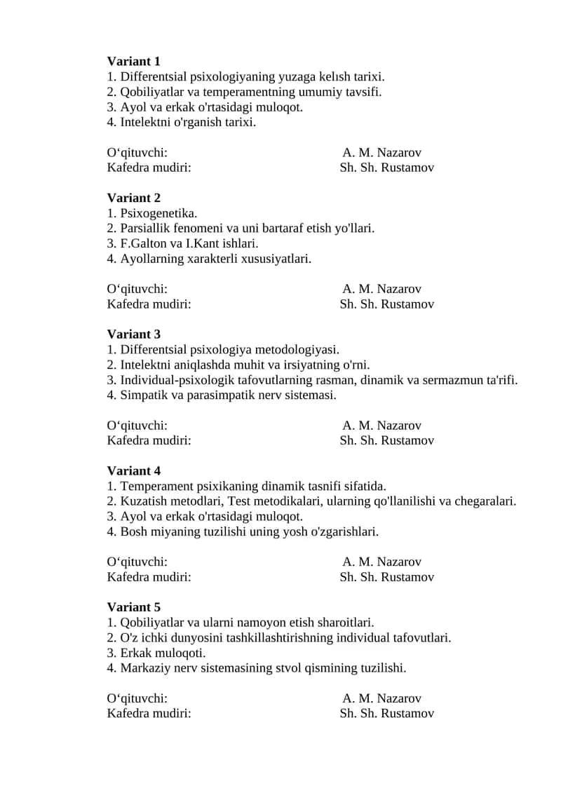 Differentsial psixologiya metodologiyasi