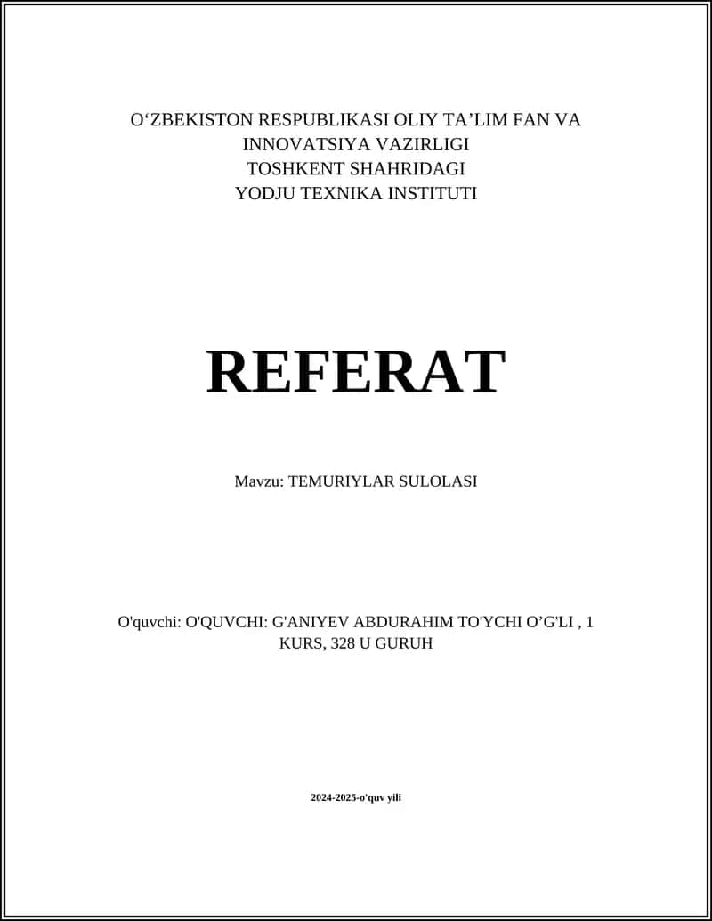 Temuriylar Sulolasi