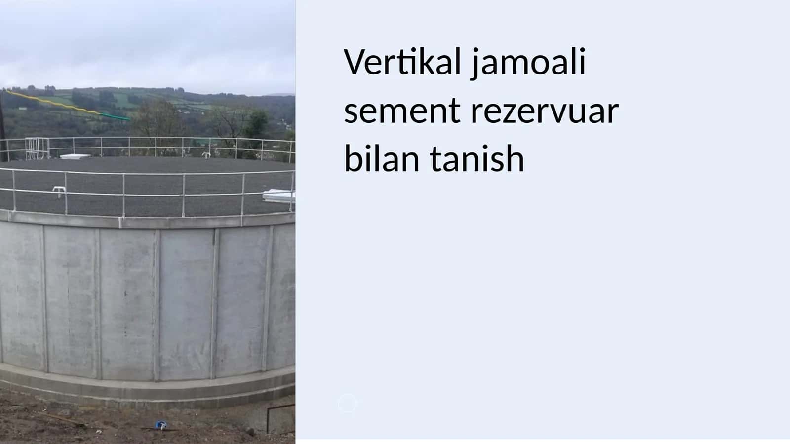Vertikal jamoali sement rezervuar bilan tanish