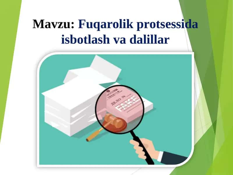 Fuqarolik protsessida isbotlash va dalillar