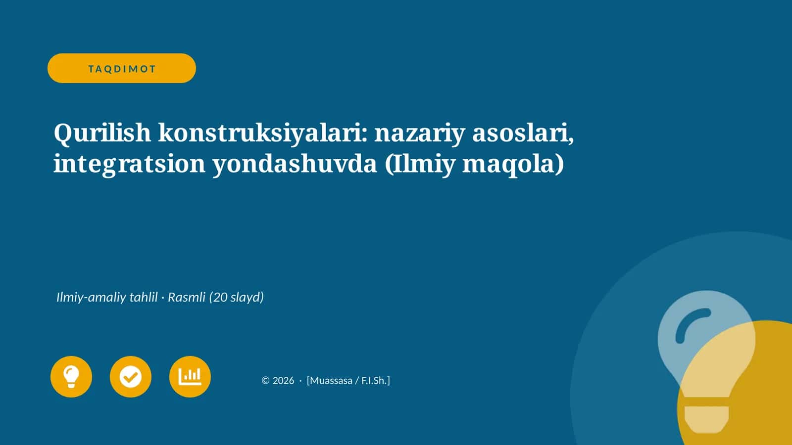 Qurilish konstruksiyalari: nazariy asoslari, integratsion yondashuvda (Ilmiy maqola)