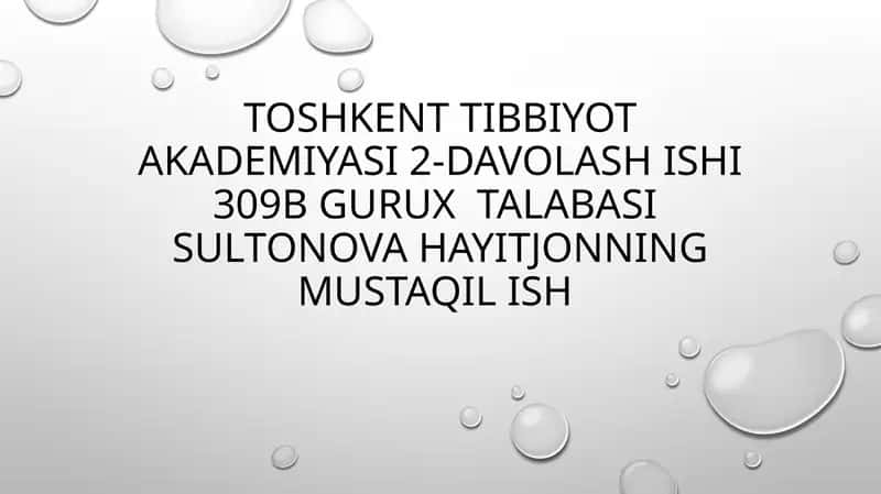 O’t-toshkasalliklari
