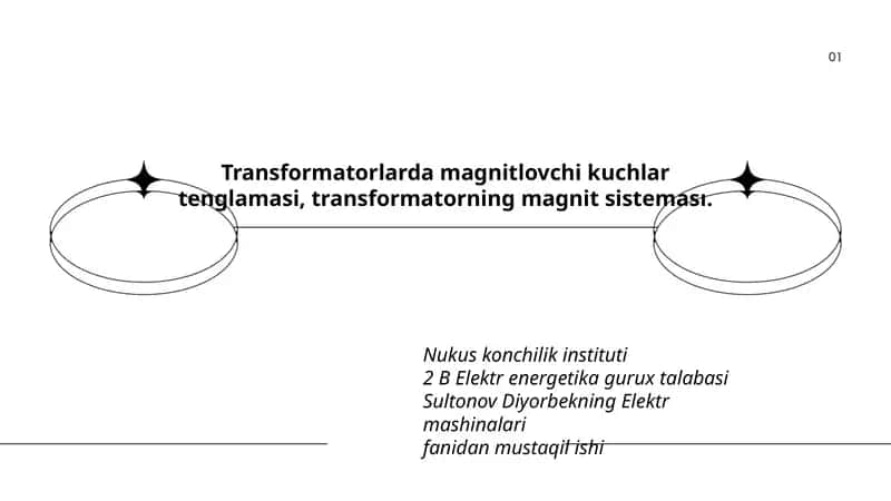 Transformatorlarda magnitlovchi kuchlar tenglamasi