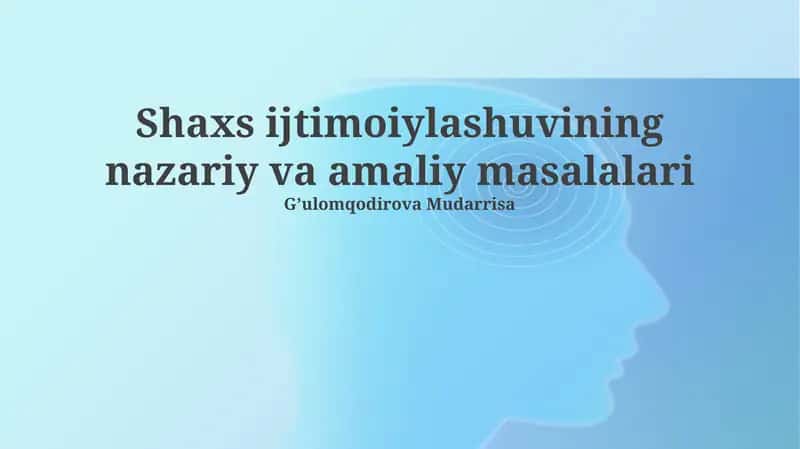 Ijtimoiy tarbiyaning nazariy va amaliy masalalari