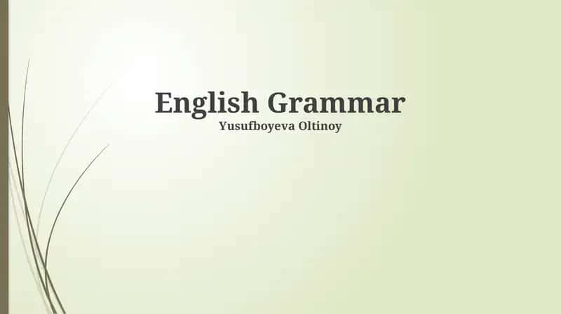 English Grammar
