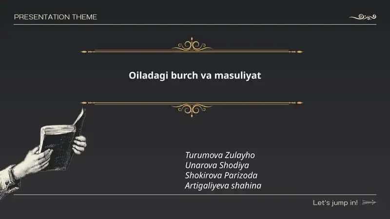Oiladagi burch va masuliyat