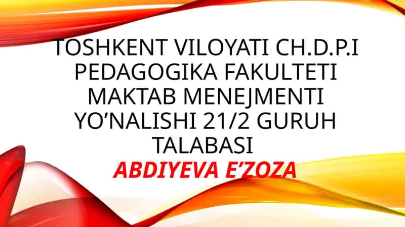 Ta’lim to’g’risida qonun