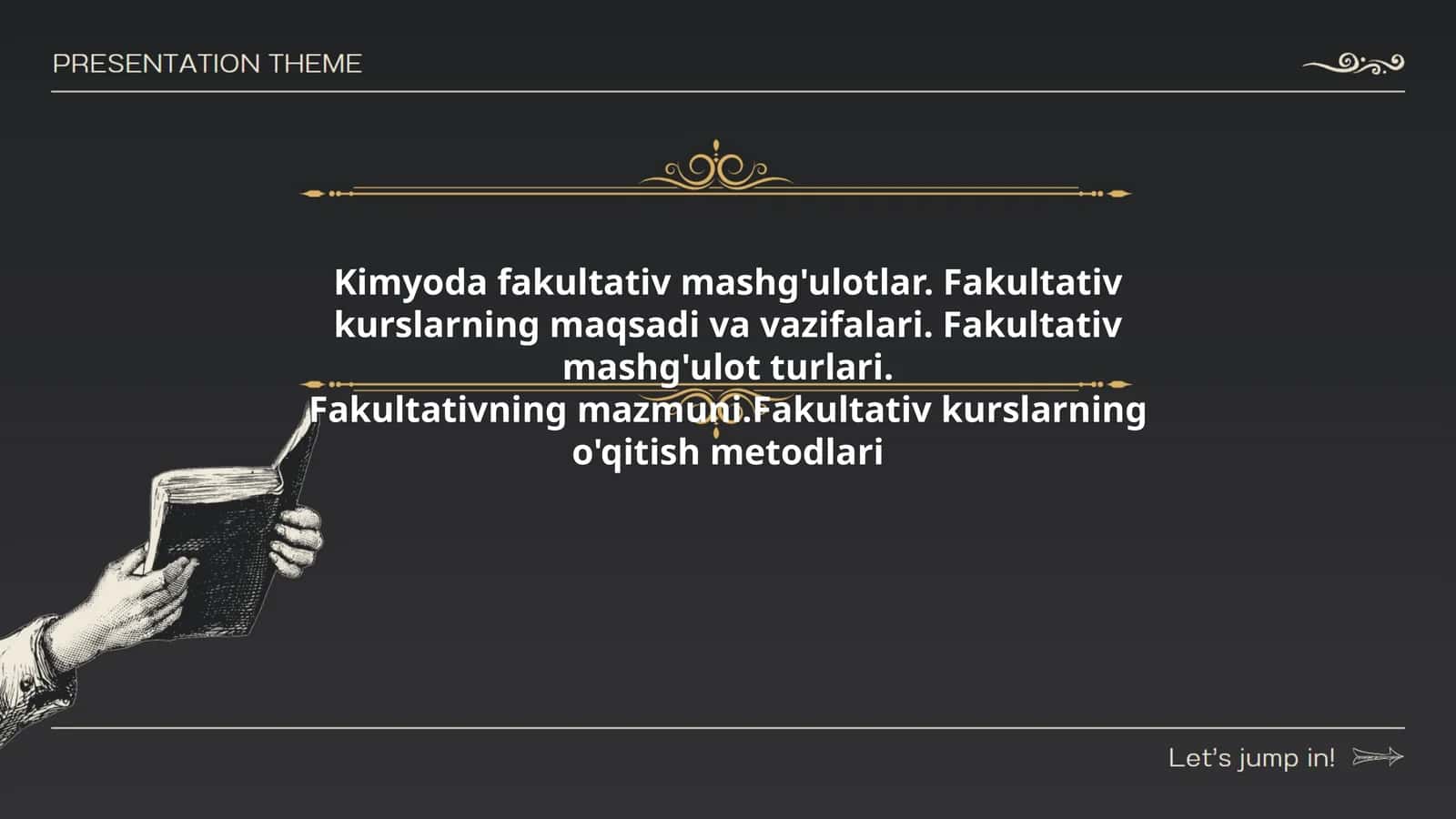 Kimyoda fakultativ mashg'ulotlar