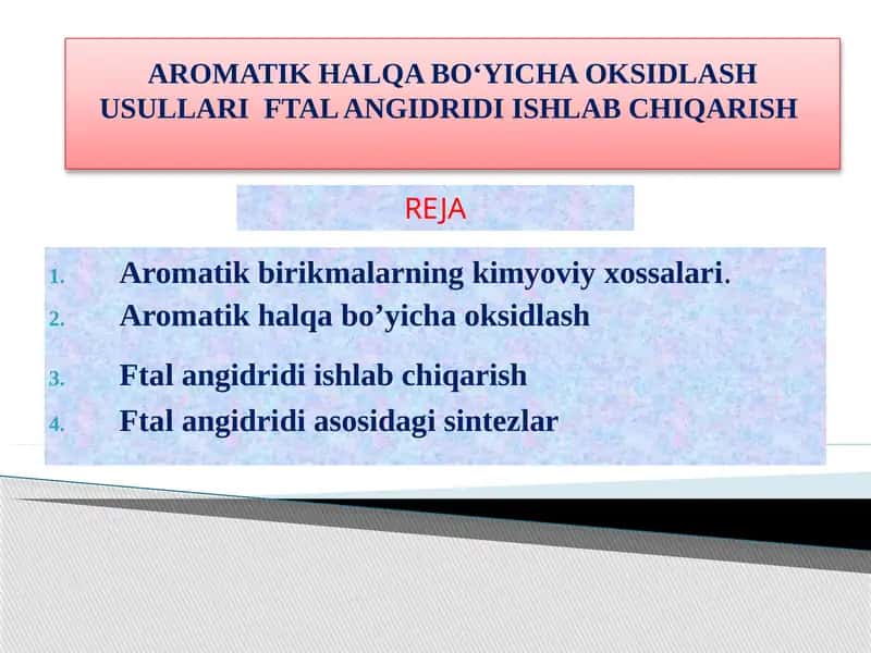 Ftalangidridi ishlab chiqarish