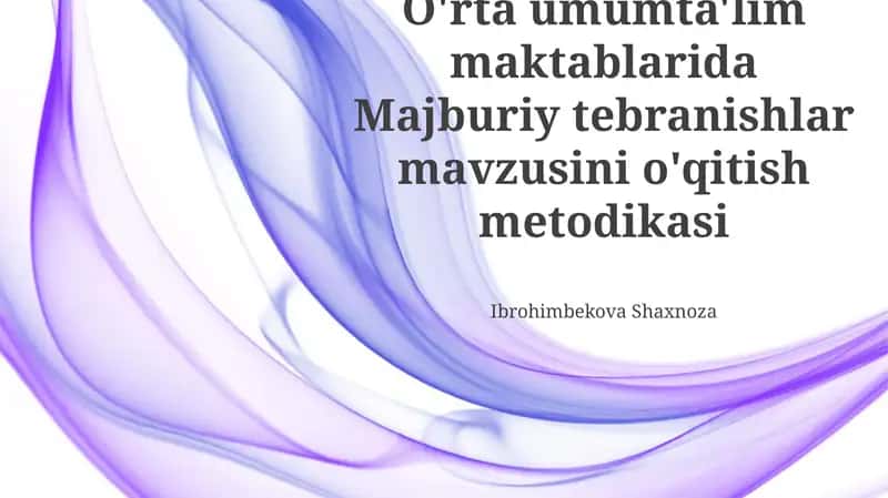 Majburiy tebranishlar mavzusini o'qitish metodikasi