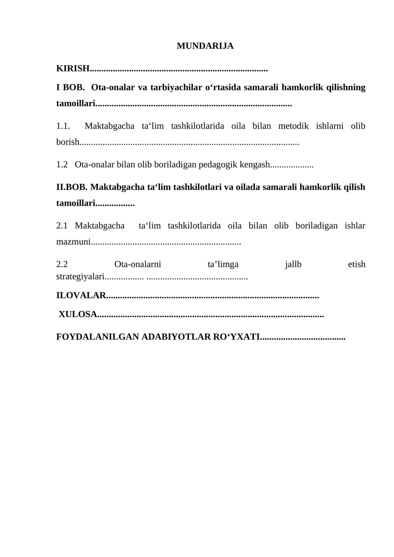 Ota ona va murabbiylar oʻrtasida samarali hamkorlik qilish