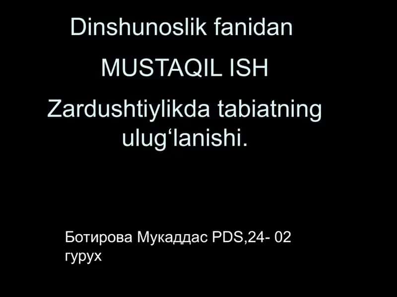 Zardushtiylikdan