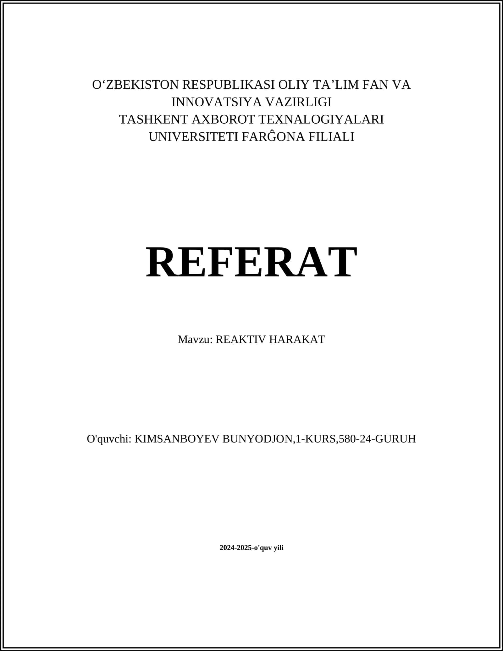 REAKTIV HARAKAT