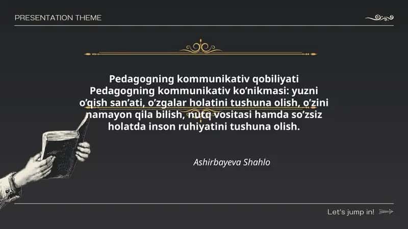 Pedagogning kommunikativ qobiliyati
