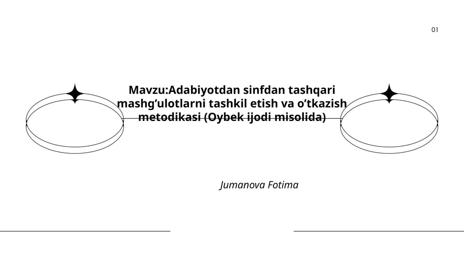 Adabiyotdan sinfdan tashqari mashg’ulotlarni tashkil etish va o’tkazish metodikasi (Oybek ijodi misolida)