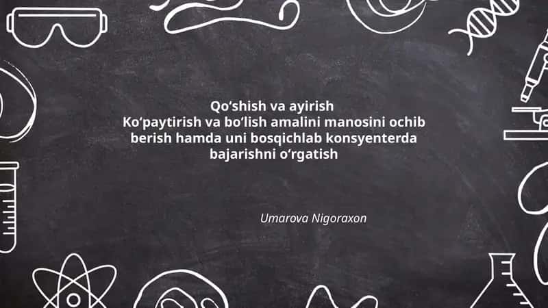 Koʻpaytirish va boʻlish amali