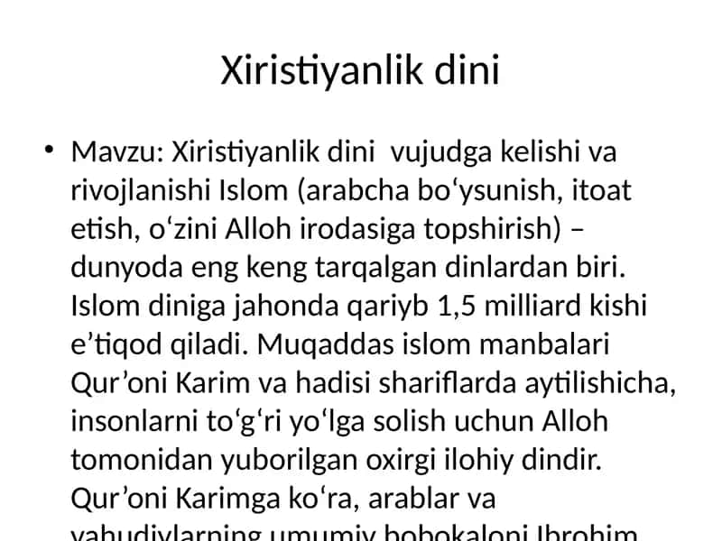 Xiristiyanlik dini