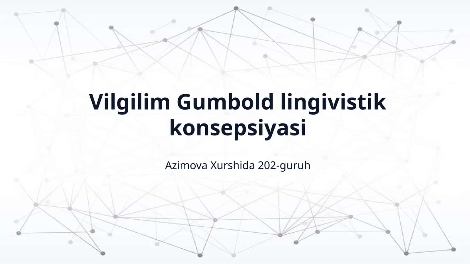 Vilgilim Gumbold lingivistik konsepsiyasi
