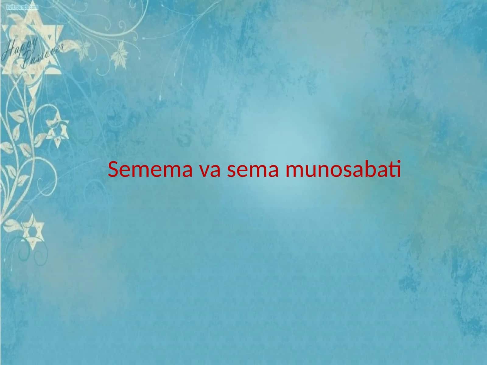 Semema va sema munosabati