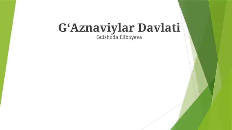G'Aznaviylar Davlati