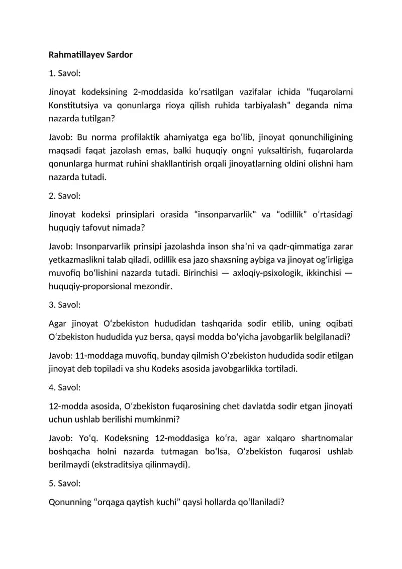 Jinoyat Kodeksi