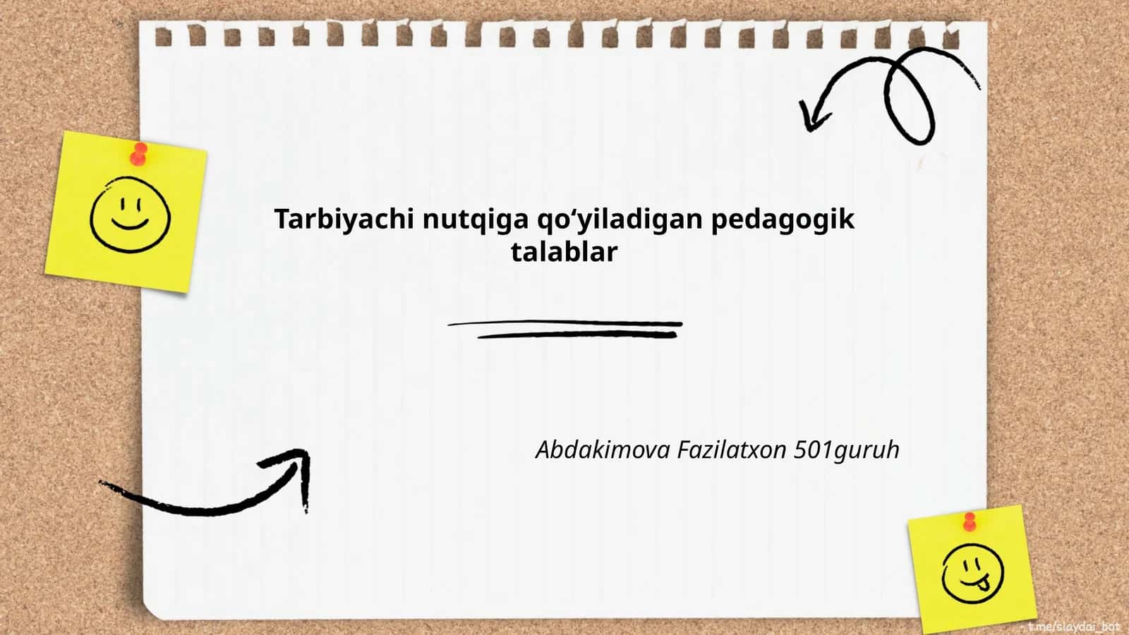 Tarbiyachi nutqiga qoʻyiladigan pedagogik talablar