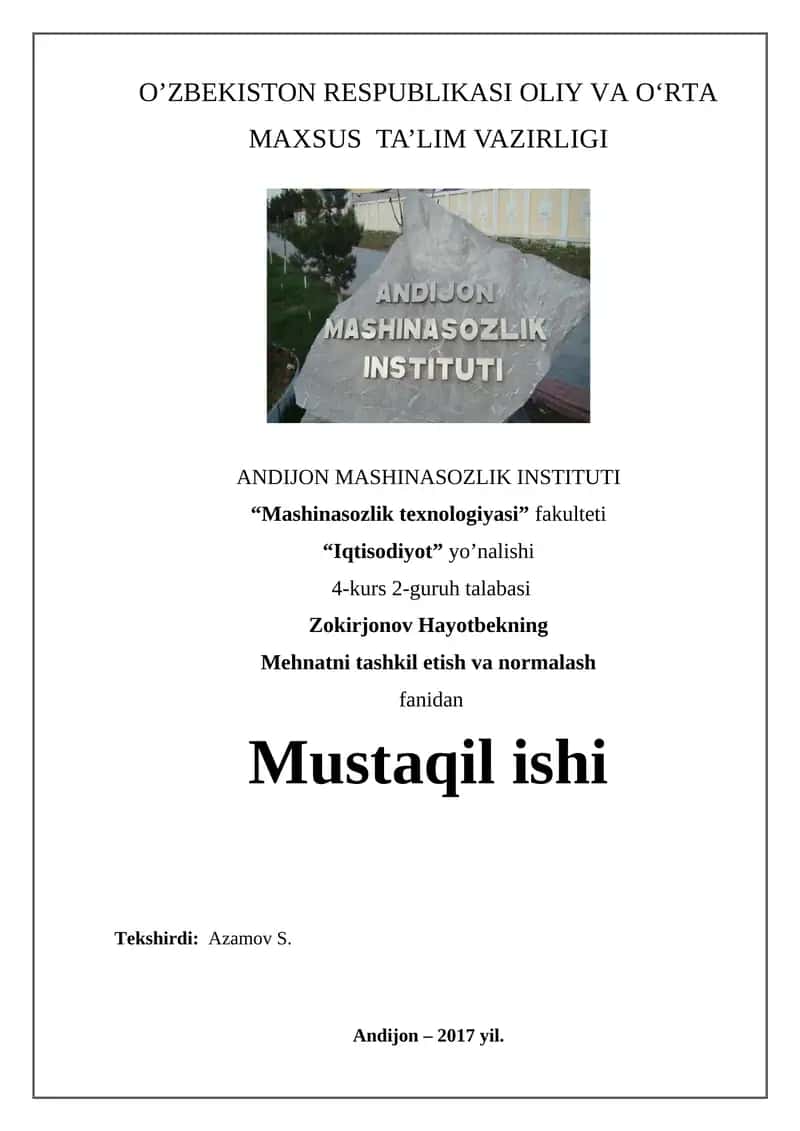 Bozor iqtisodiyoti sharoitida mehnat faoliyati