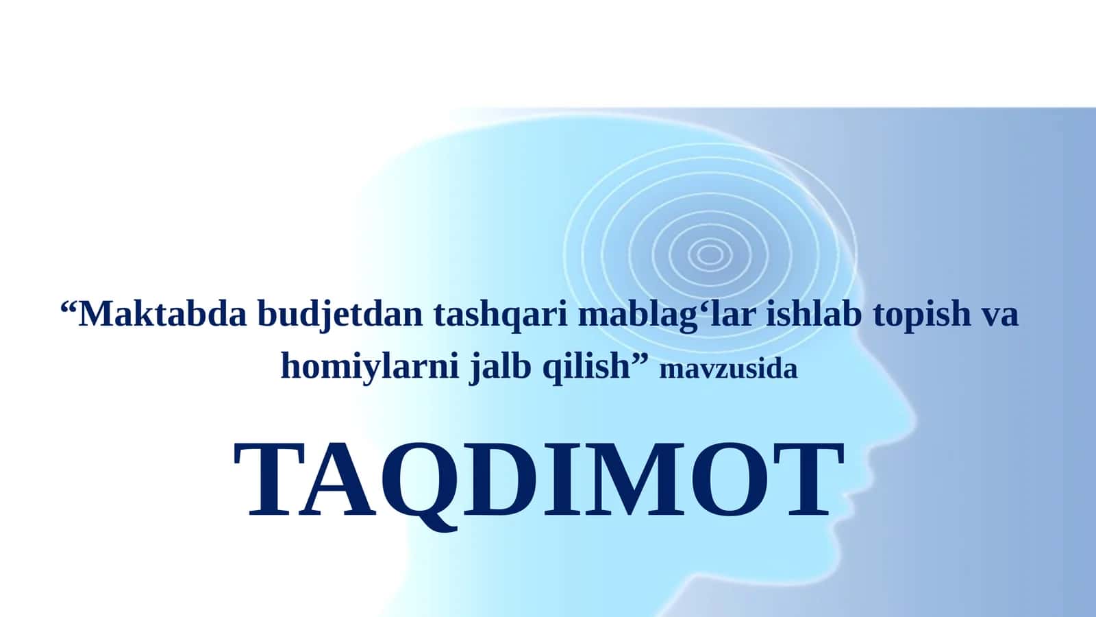Maktabda budjetdan tashqari mablag‘lar ishlab topish va homiylarni jalb qilish
