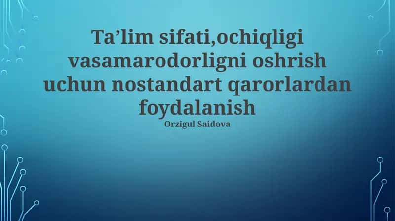 Ta'limda ijtimoiy tarmoqlar