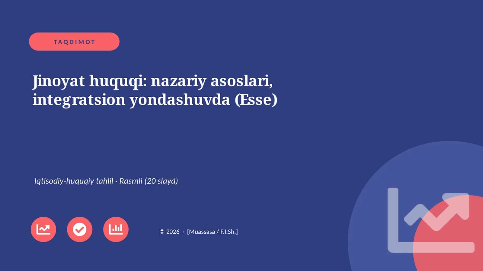 Jinoyat huquqi: nazariy asoslari, integratsion yondashuvda (Esse)
