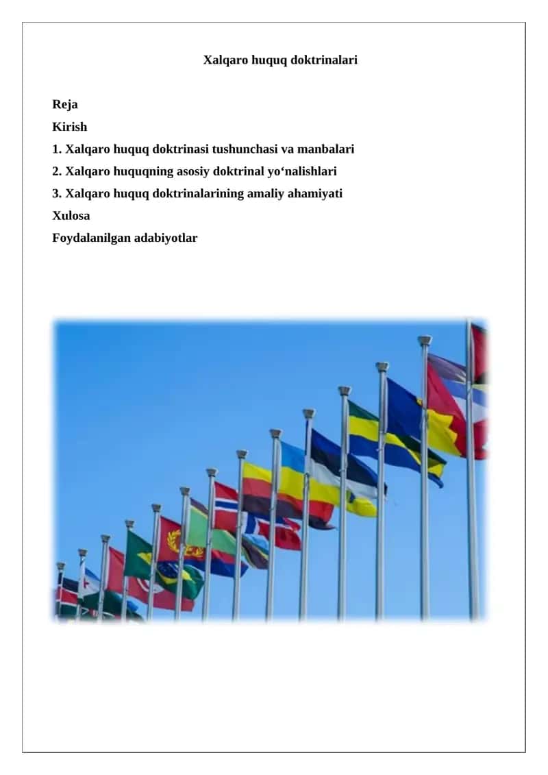 Xalqaro huquq doktrinalari