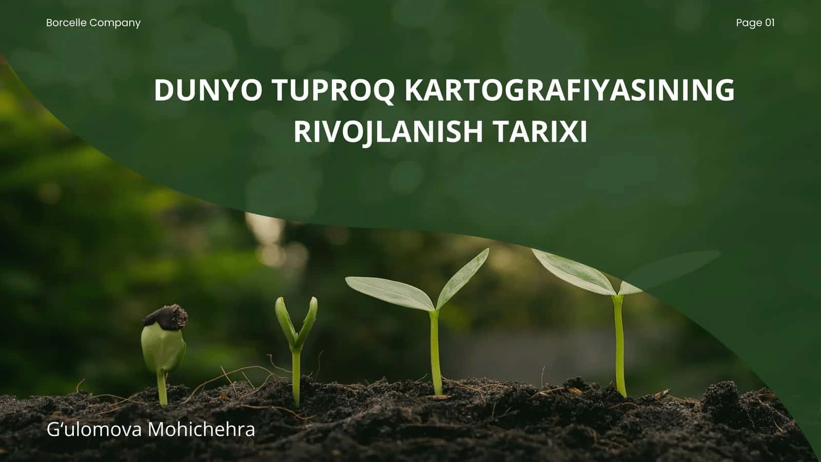 DUNYO TUPROQ KARTOGRAFIYASINING RIVOJLANISH TARIXI