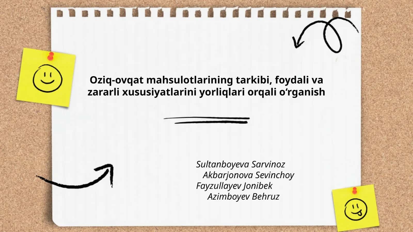 Oziq-ovqat Mahsulotlarining Tarkibi, Foydali va Zararli Xususiyatlarini Yorliqlari Orqali O‘rganish