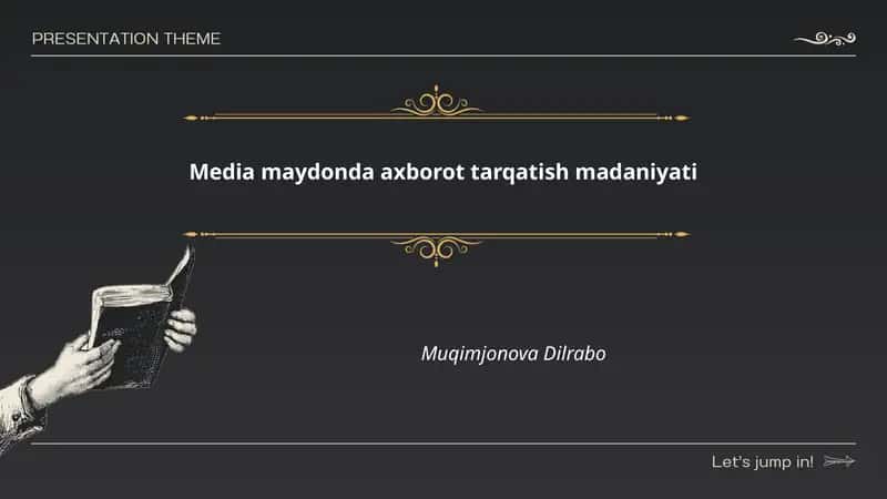 Media maydonda axborot tarqatish madaniyati