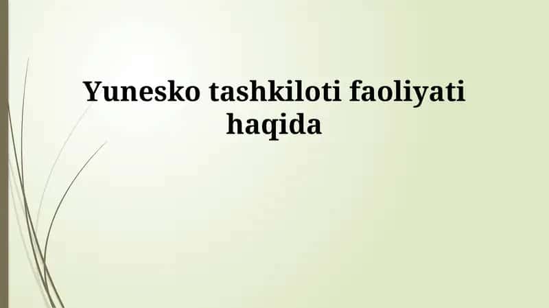 YuNESKOning asosiy yo'nalishlari