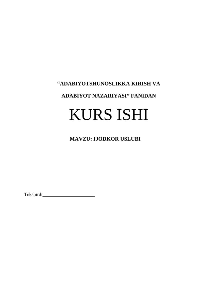 IJODKOR USLUBI