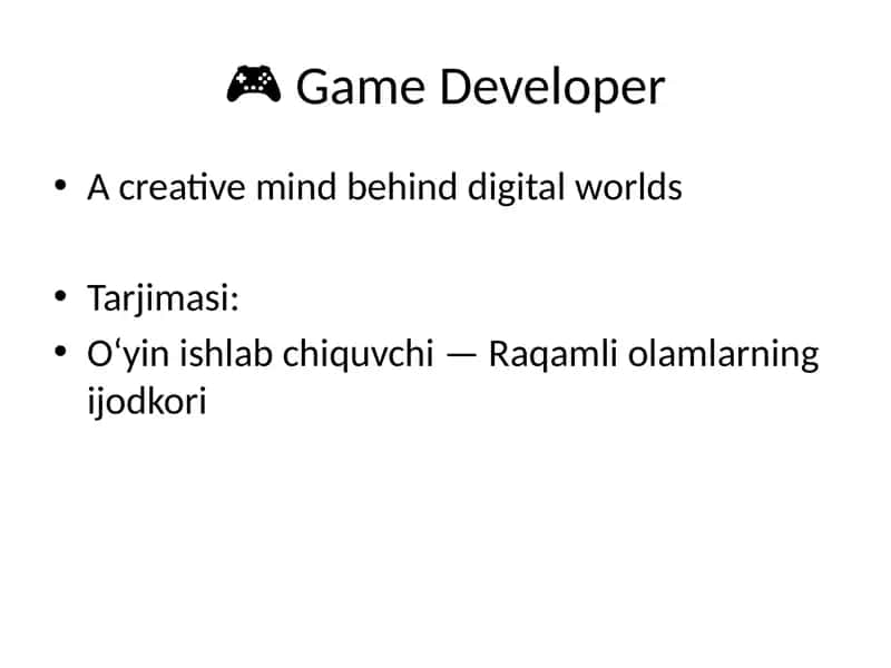 Game Developer