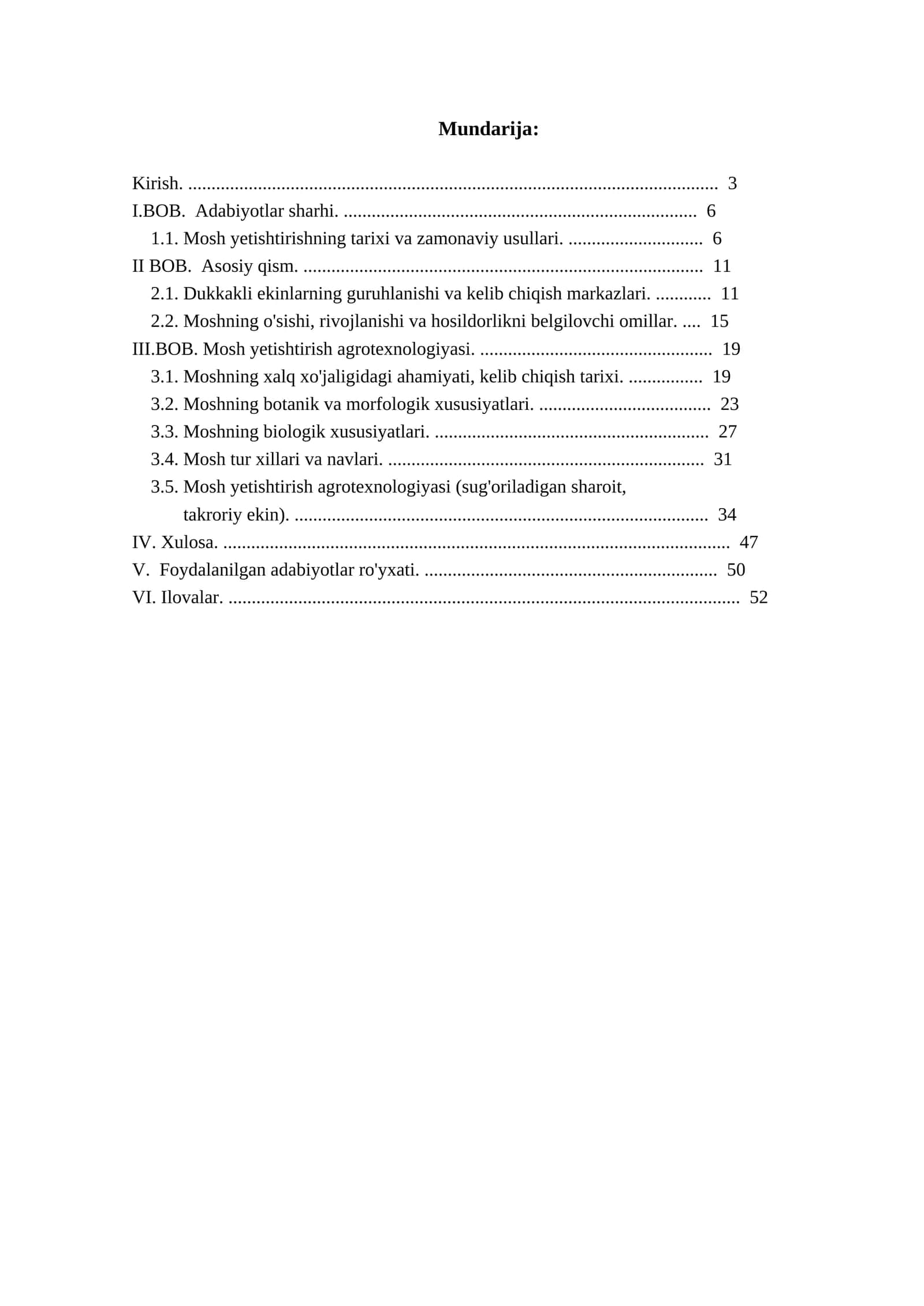 Mosh yetishtirishning tarixi va zamonaviy usullari