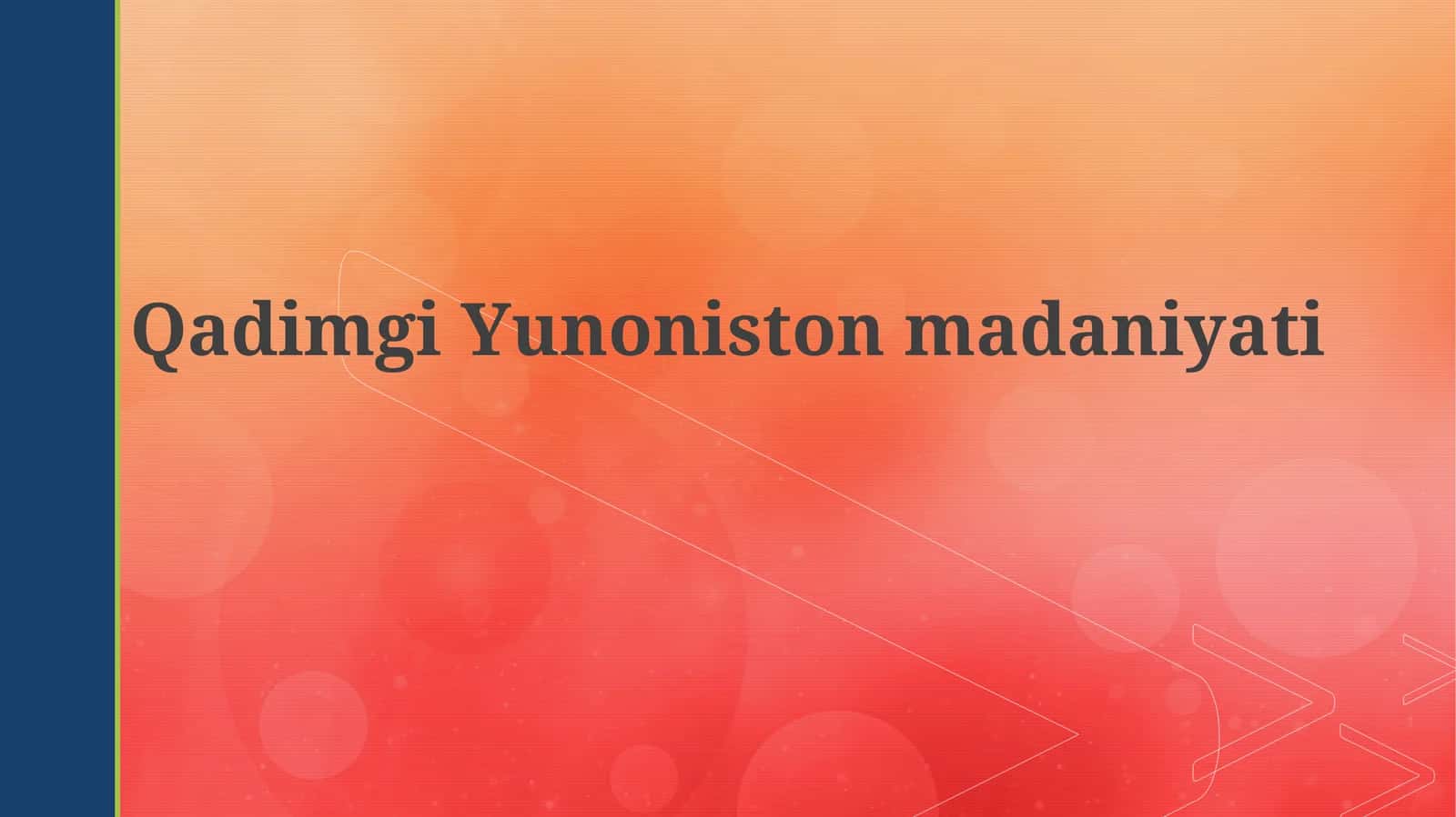 Qadimgi Yunoniston madaniyati