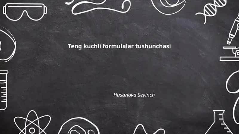 Teng kuchli formulalar tushunchasi