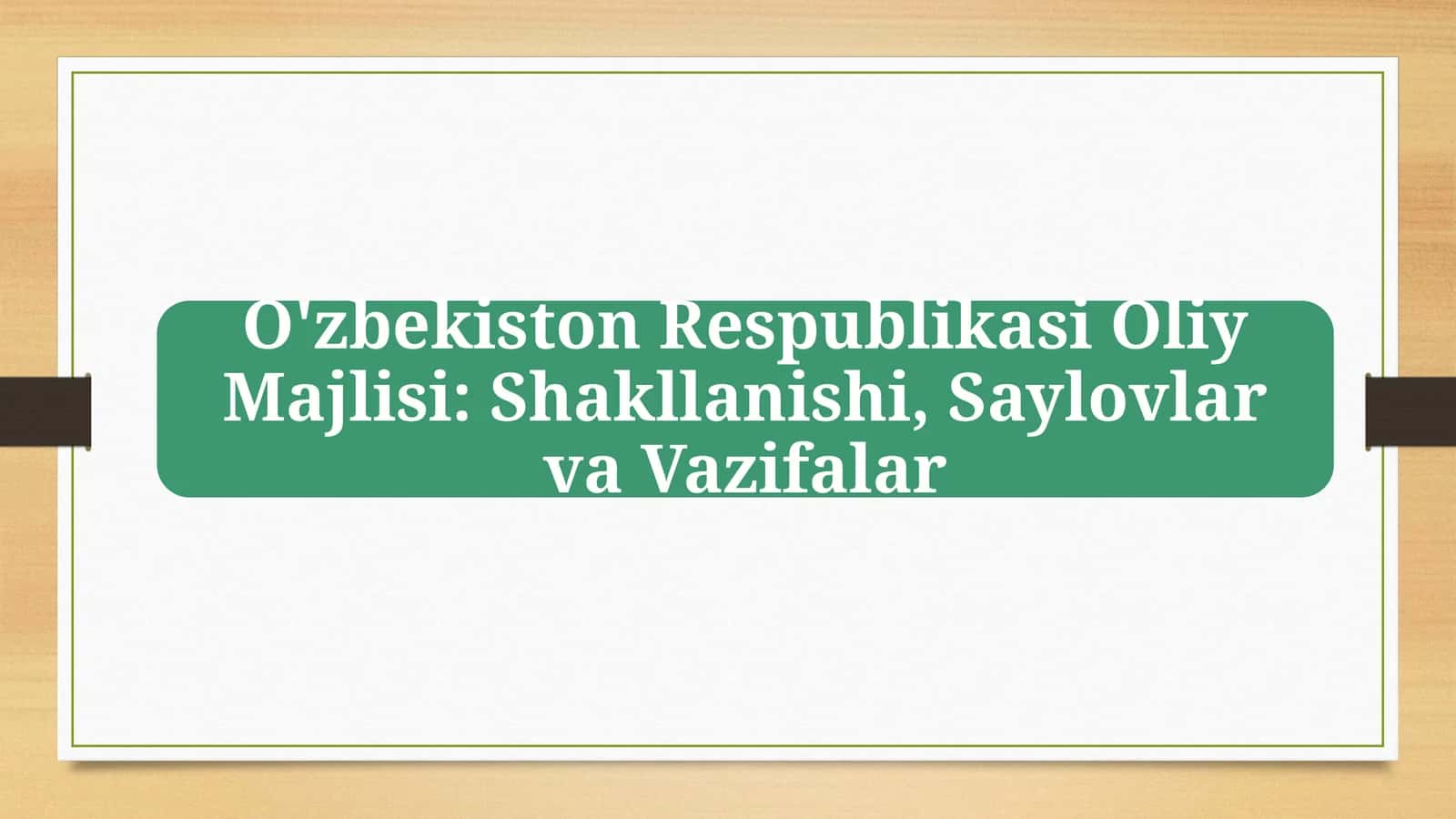 Oliy Majlis: O'zbekiston Parlamentining Asosi